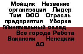 Мойщик › Название организации ­ Лидер Тим, ООО › Отрасль предприятия ­ Уборка › Минимальный оклад ­ 15 300 - Все города Работа » Вакансии   . Ненецкий АО